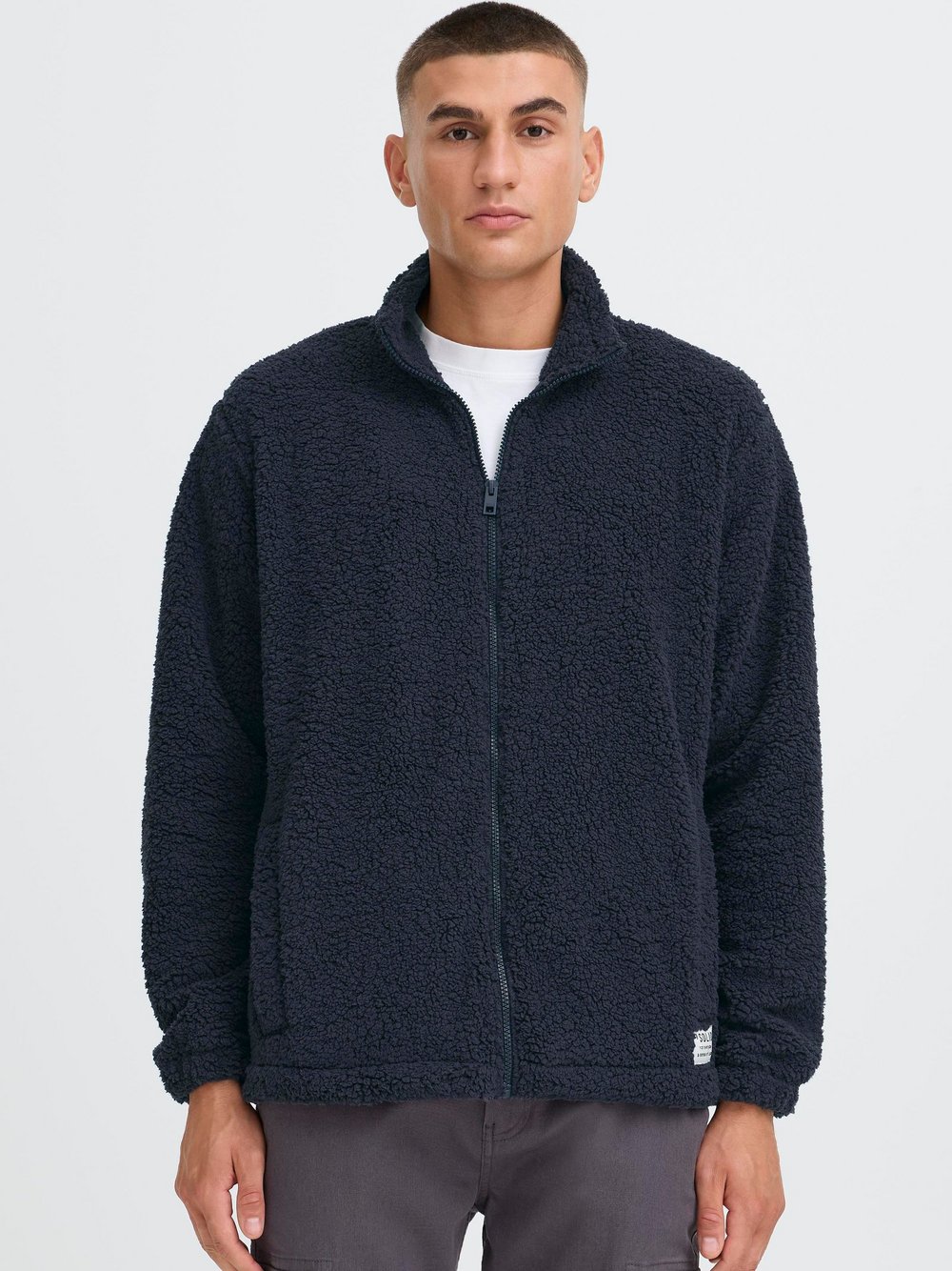 Thumbnail - Solid Teddyjacke Herren blau, XXXL