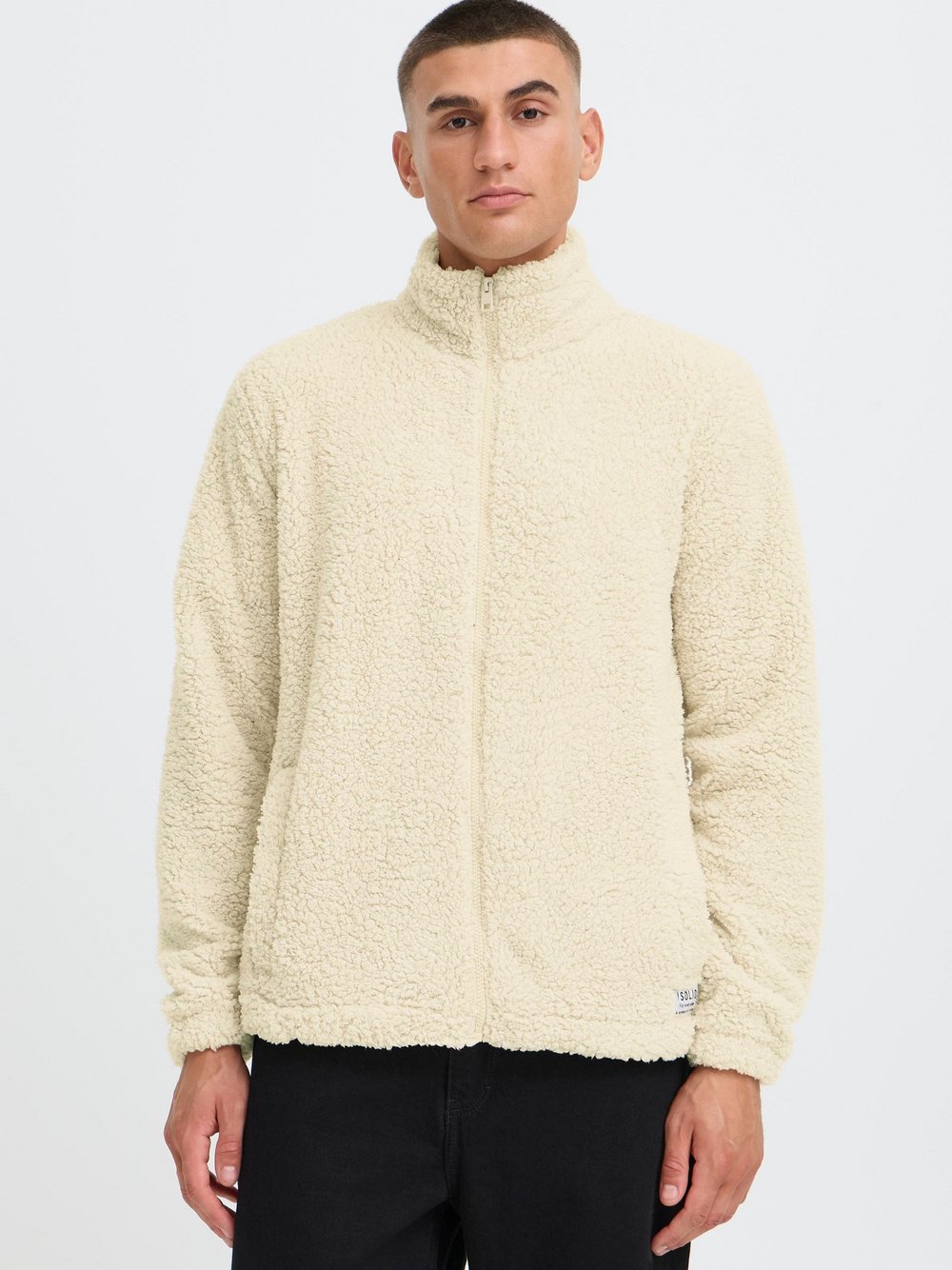 Solid Teddyjacke Herren beige, L