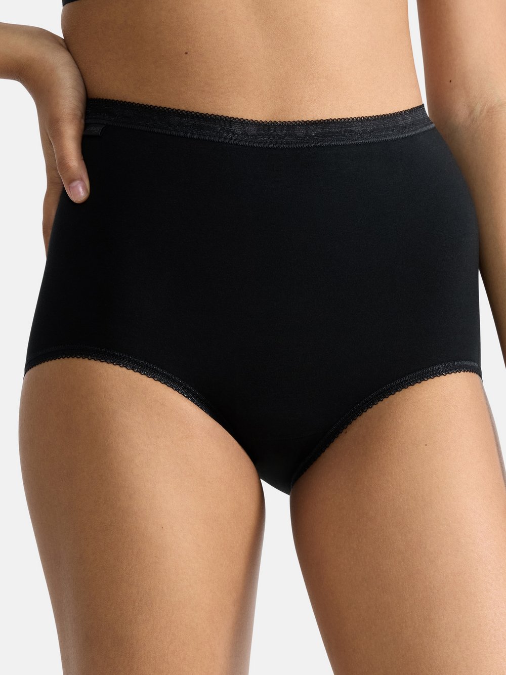 Thumbnail - sloggi Maxi Slip Damen Baumwolle schwarz, 38