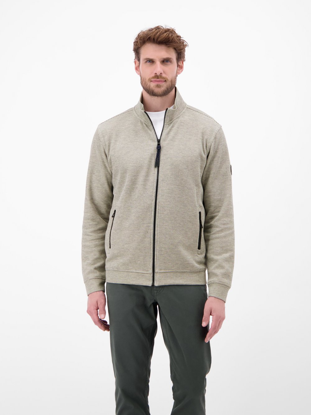 Thumbnail - LERROS Sweatjacke Herren Baumwolle weiß, XXL