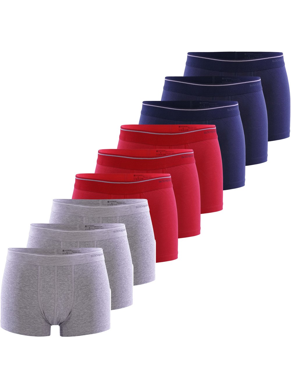 Blackspade Retro Pants im 9er-Pack Herren Jersey mehrfarbig, M