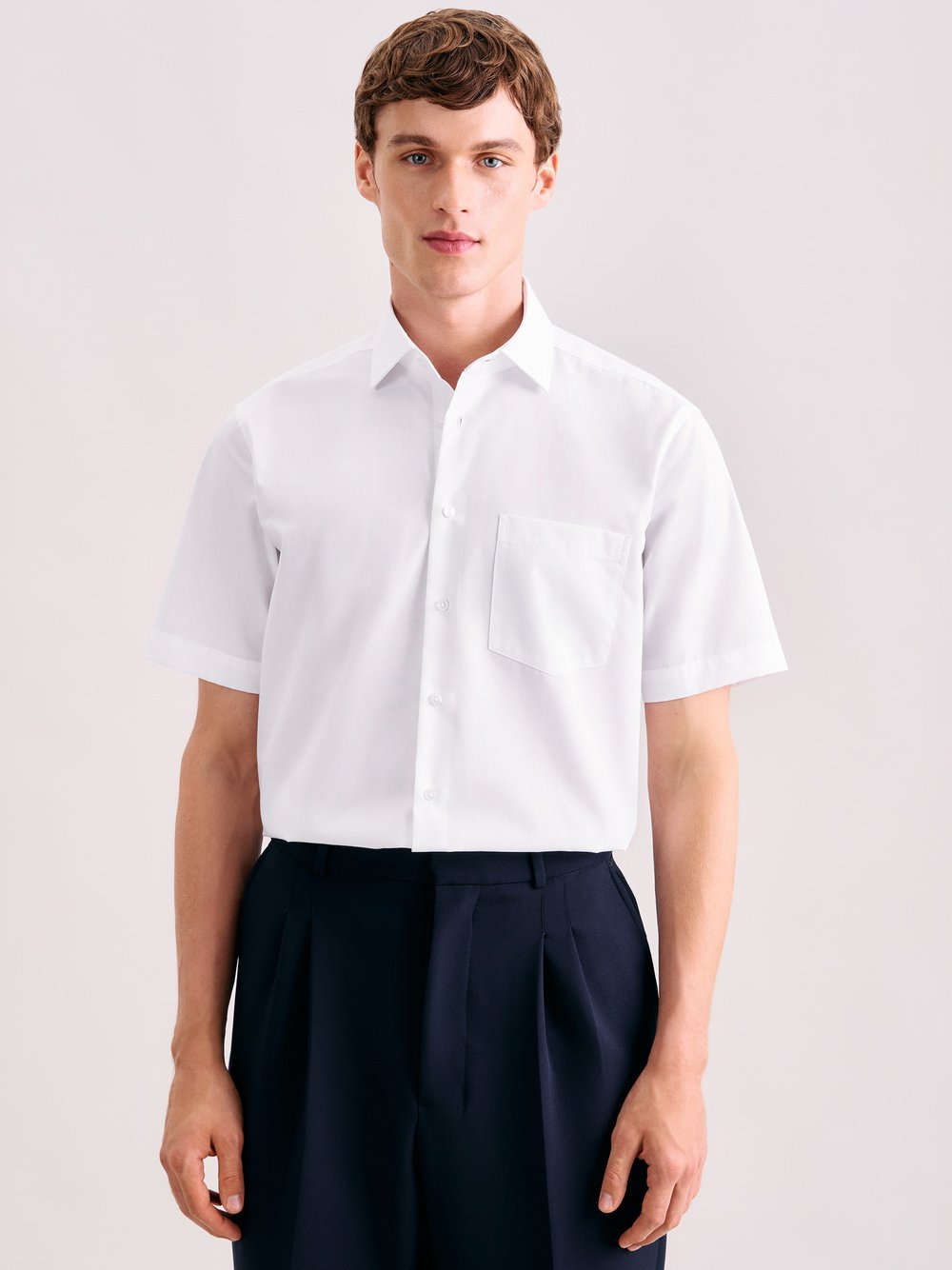 Seidensticker Business Hemd Herren Regular Fit Baumwolle weiß, S