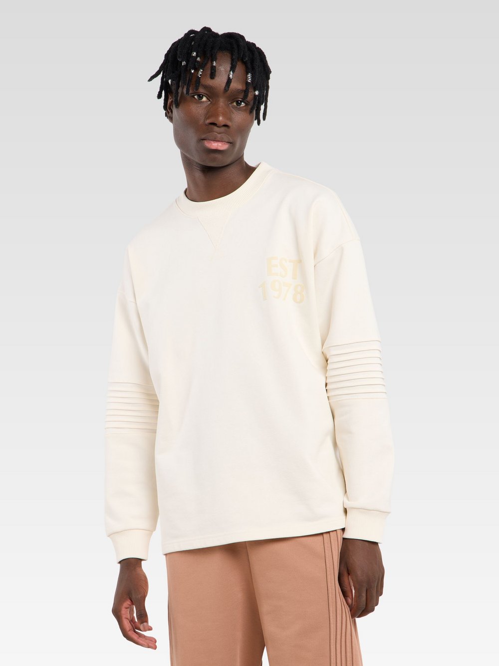 Thumbnail - Carlo Colucci Sweatshirt  Herren Baumwolle weiß, M