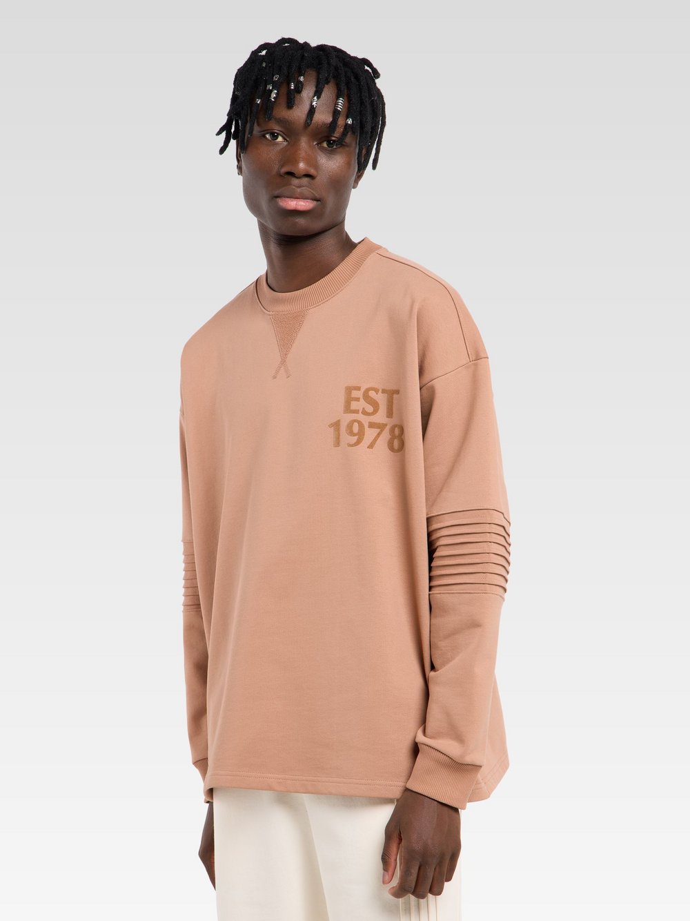 Thumbnail - Carlo Colucci Sweatshirt  Herren Baumwolle braun, L