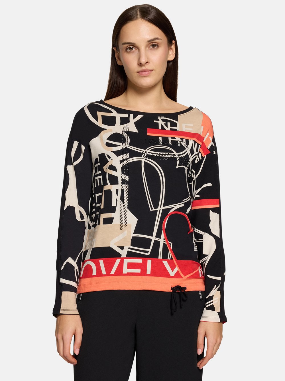 Betty Barclay Shirt Damen Viskose schwarz bedruckt, 38