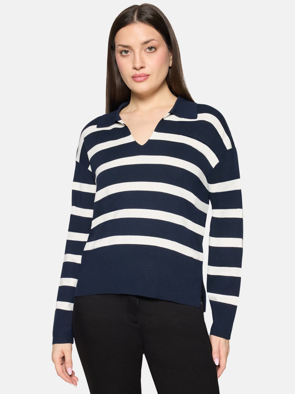 Betty Barclay Strickpullover Damen Viskose blau gestreift, 36