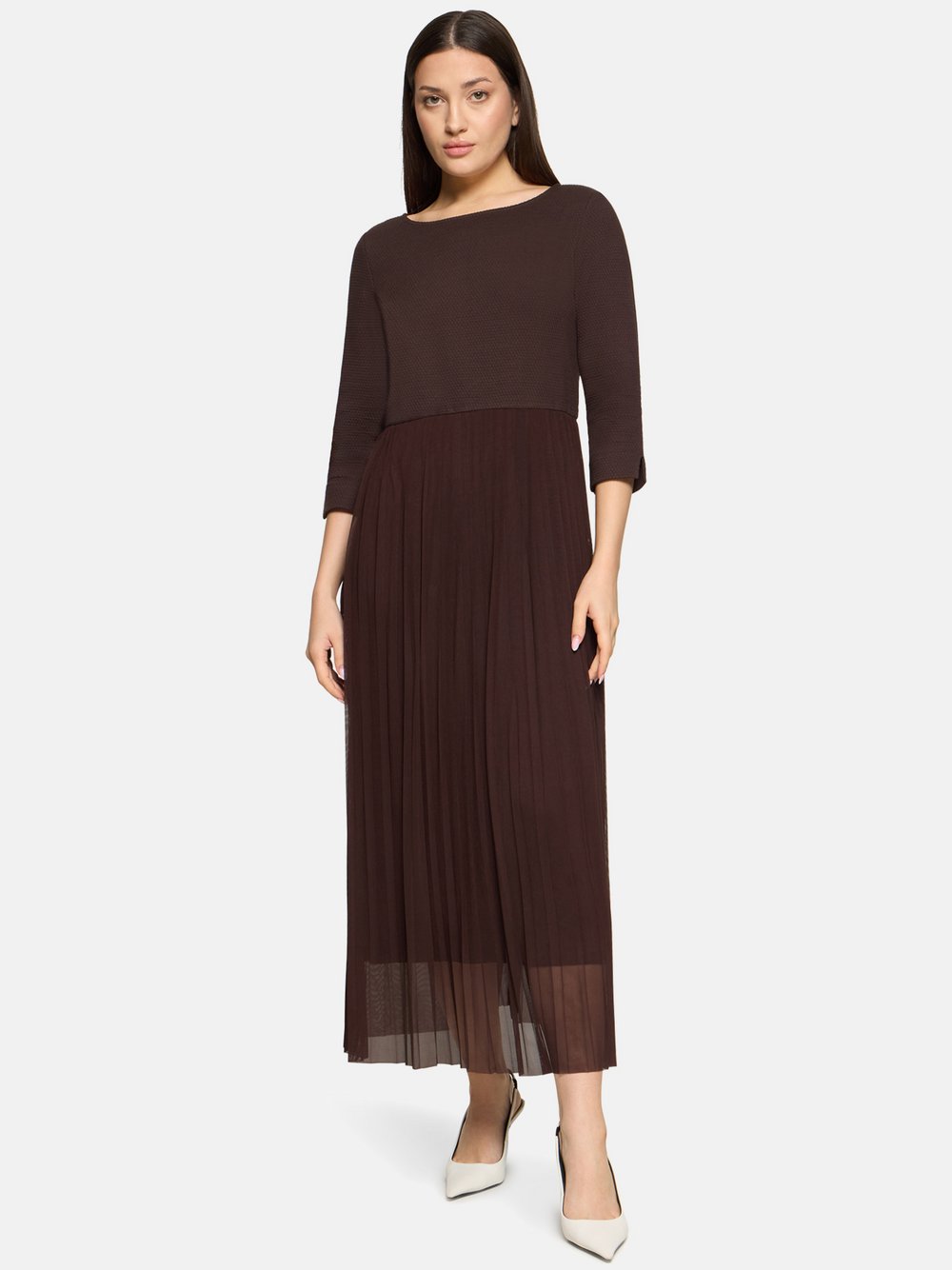 Betty Barclay Plisseekleid Damen Baumwolle braun, 48