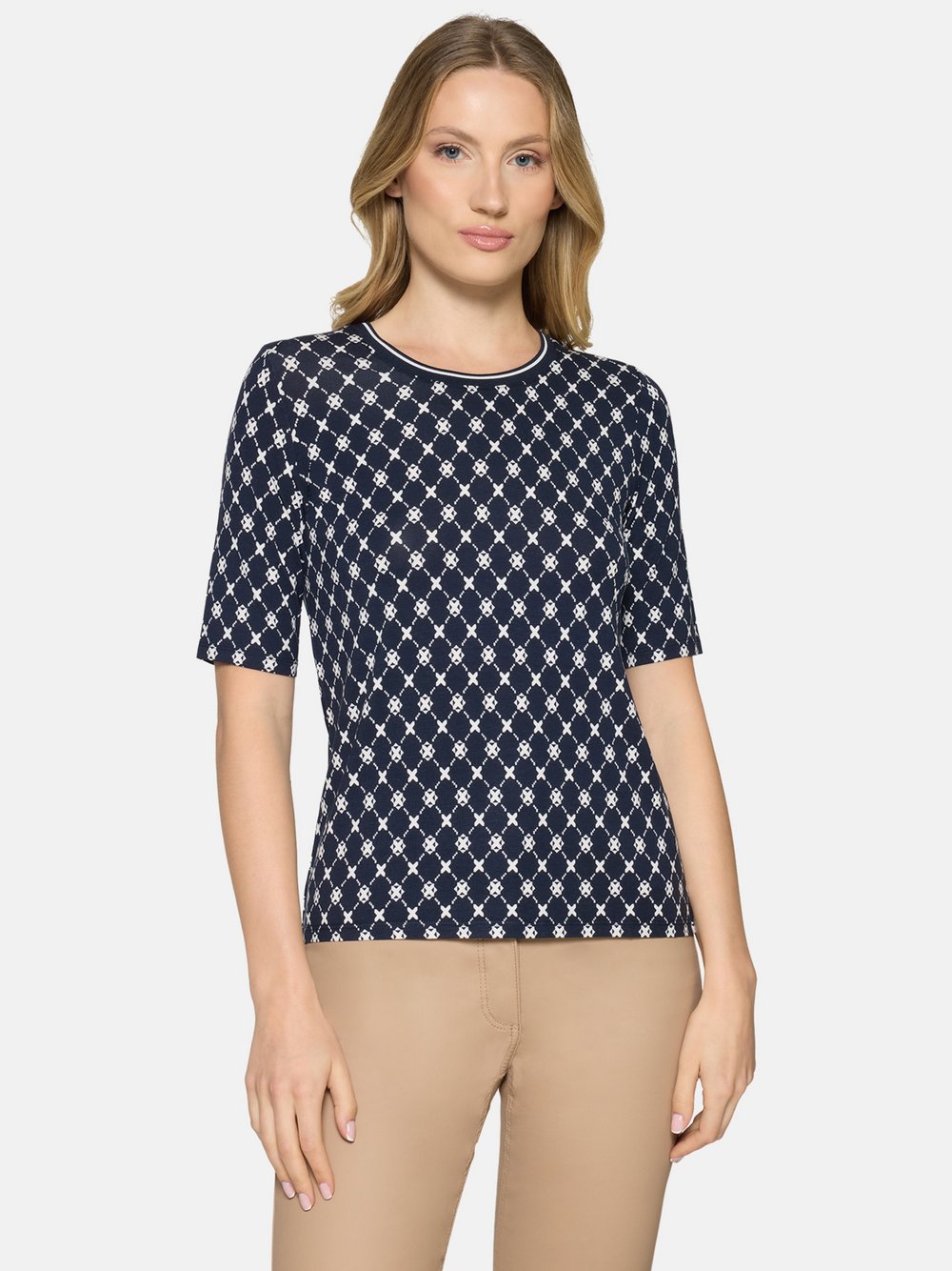 Thumbnail - Betty Barclay Basic Shirt Damen Viskose blau gemustert, 36