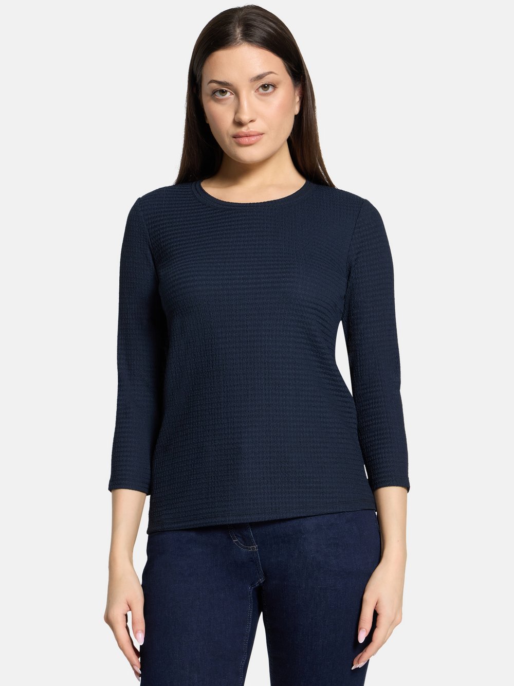 Betty Barclay Strukturshirt Damen blau strukturiert, 48