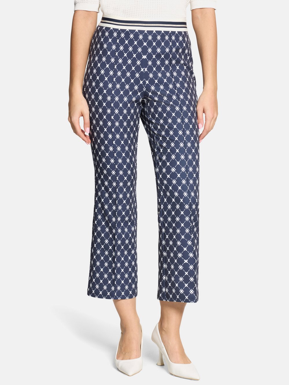 Betty Barclay Casual-Hose Damen blau gemustert, 42