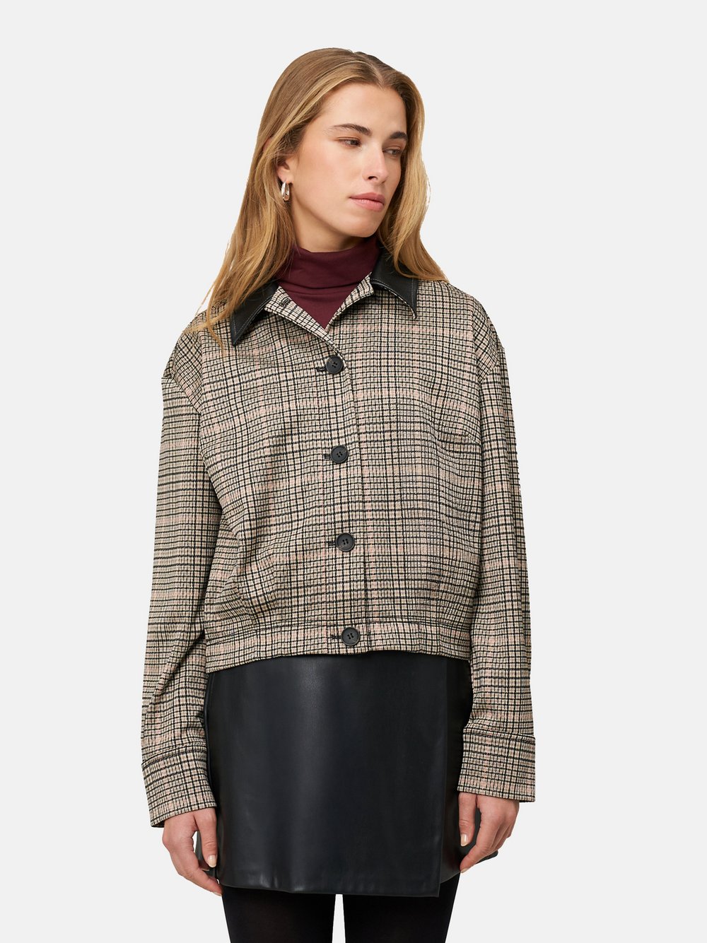 zero Karo-Jacke Damen beige kariert, 42