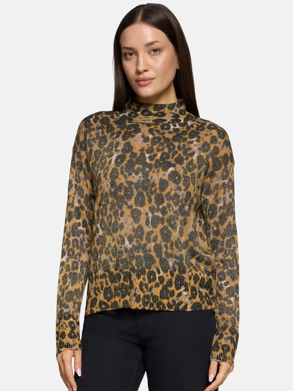 Betty Barclay Feinstrickpullover Damen Viskose braun gemustert, 44