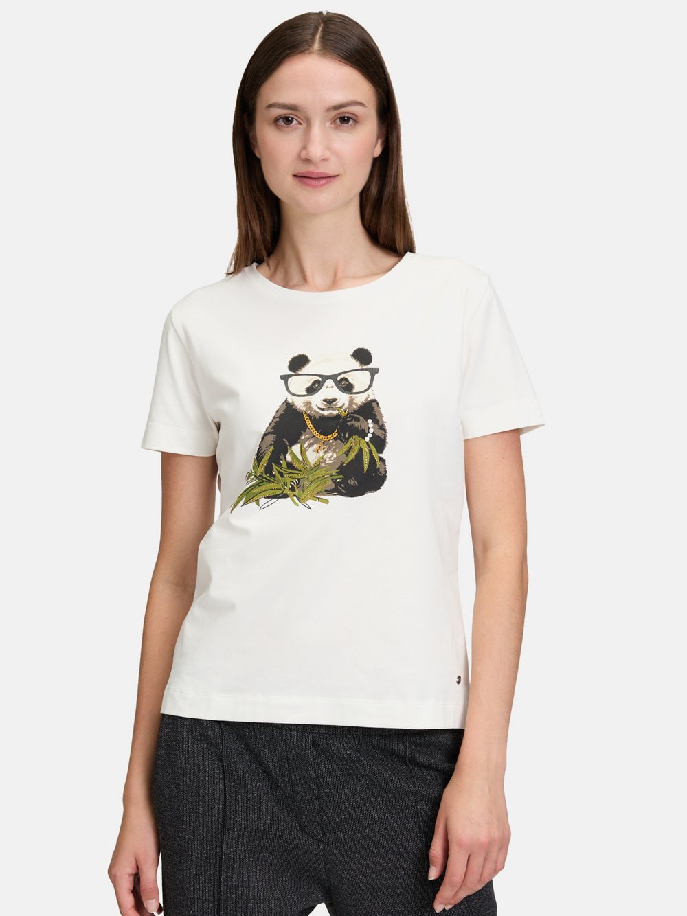 Betty & Co Casual-Shirt Damen Baumwolle weiß bedruckt, L