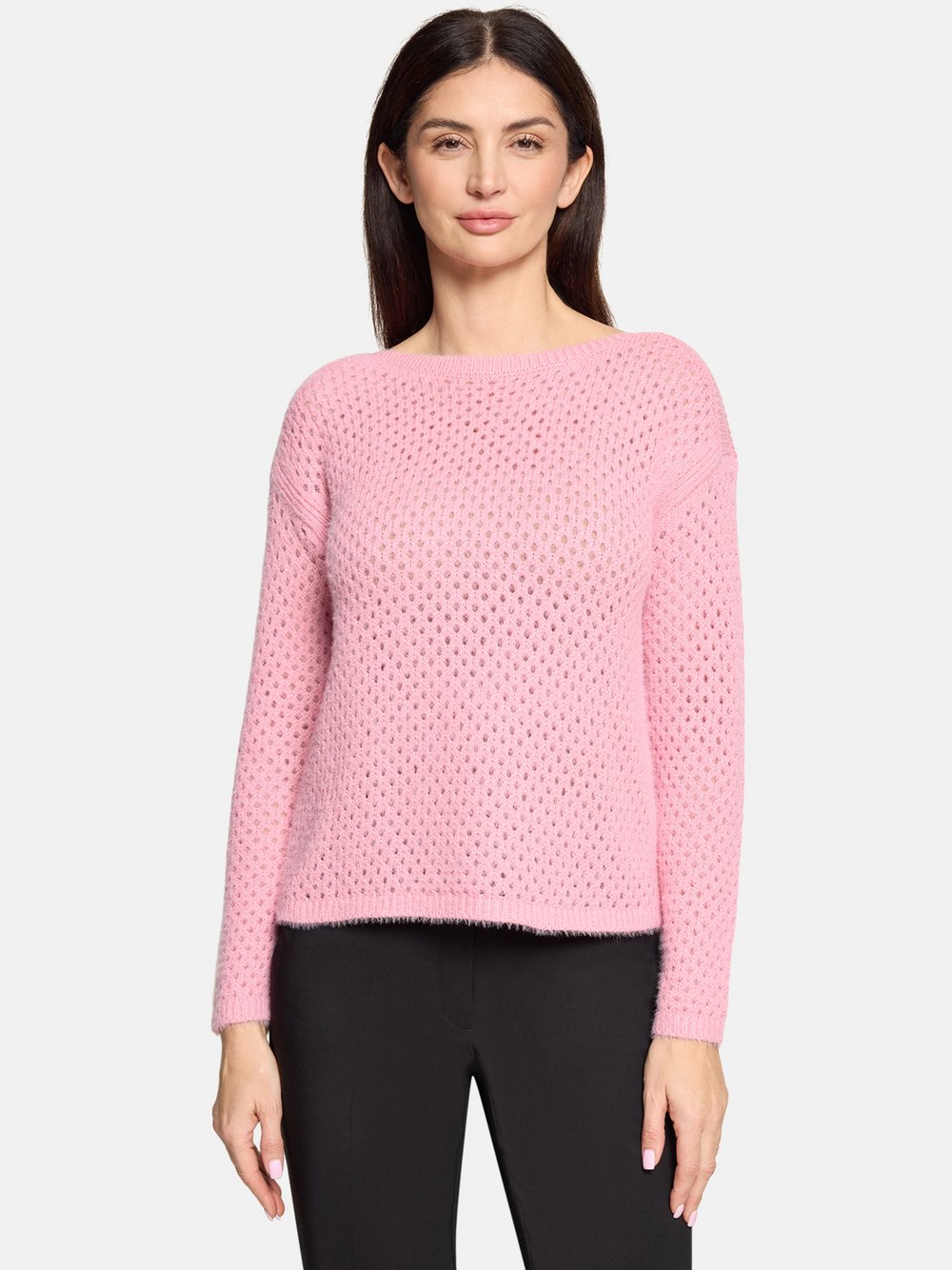 Betty Barclay Lochstrick-Pullover Damen Baumwolle rosa, 36
