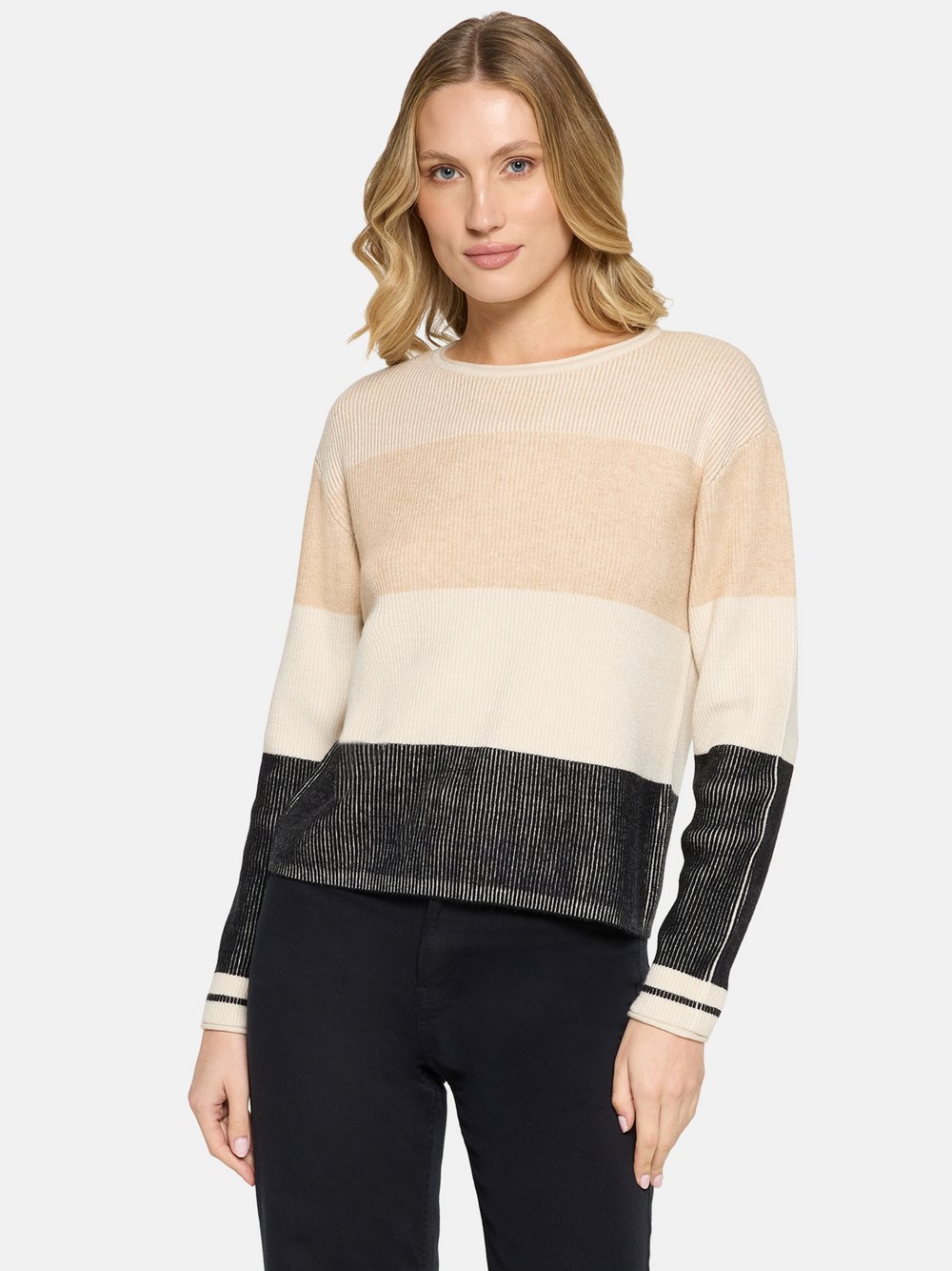 Betty Barclay Strickpullover Damen Viskose schwarz gemustert, 40