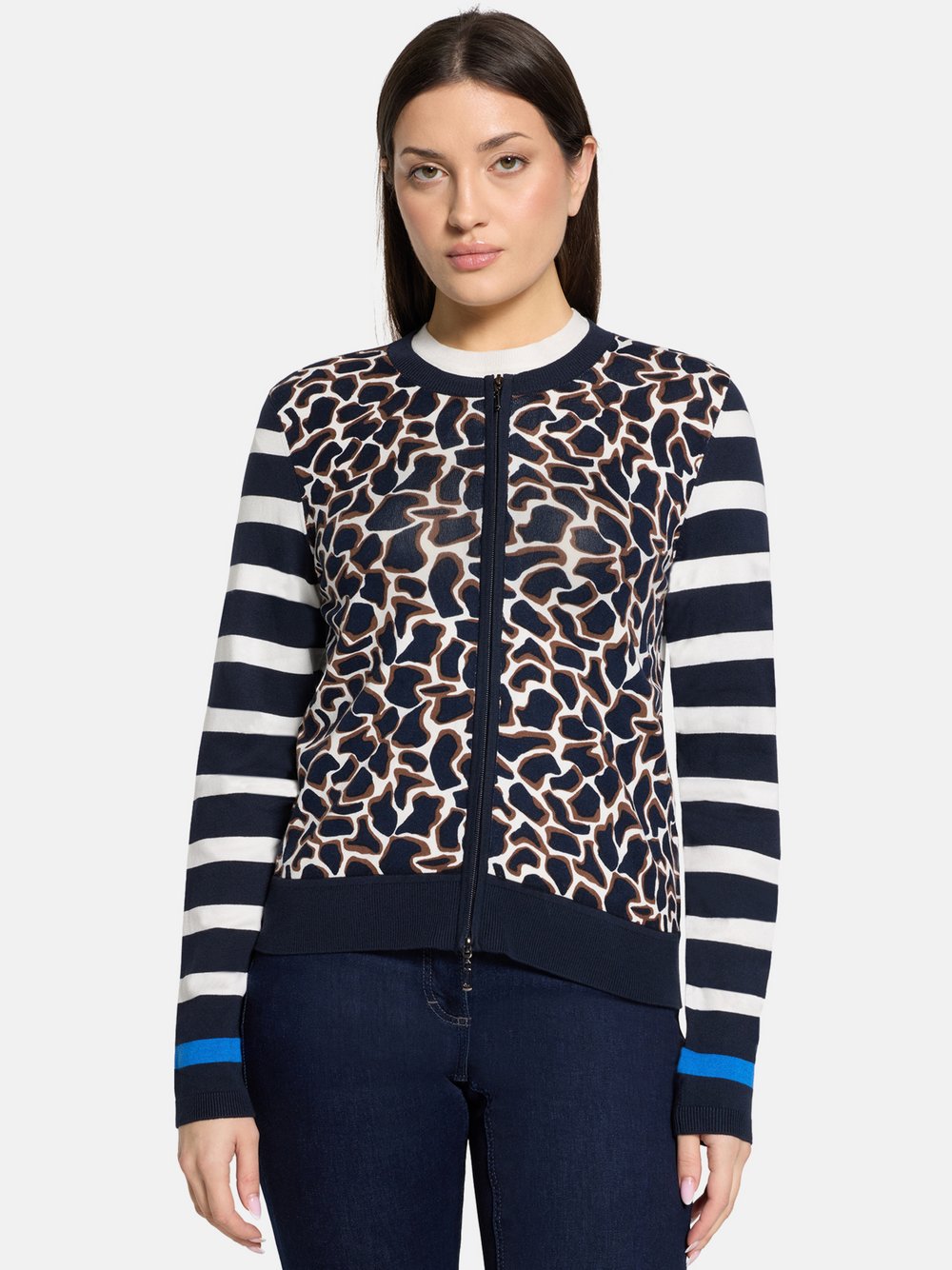 Betty Barclay Strickjacke Damen Viskose mehrfarbig gemustert, 38