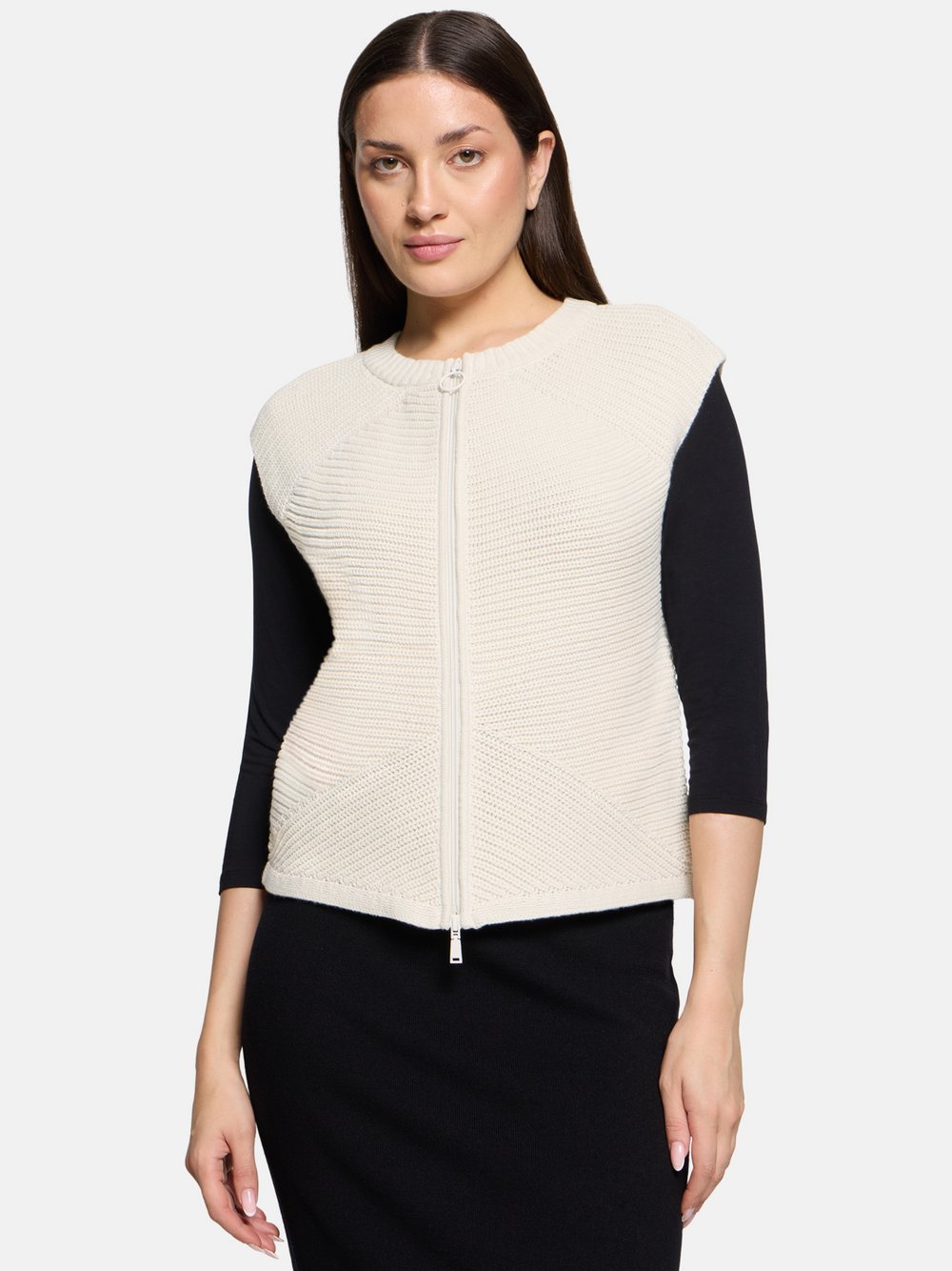 Thumbnail - Betty Barclay Grobstrickjacke Damen Baumwolle beige, 38