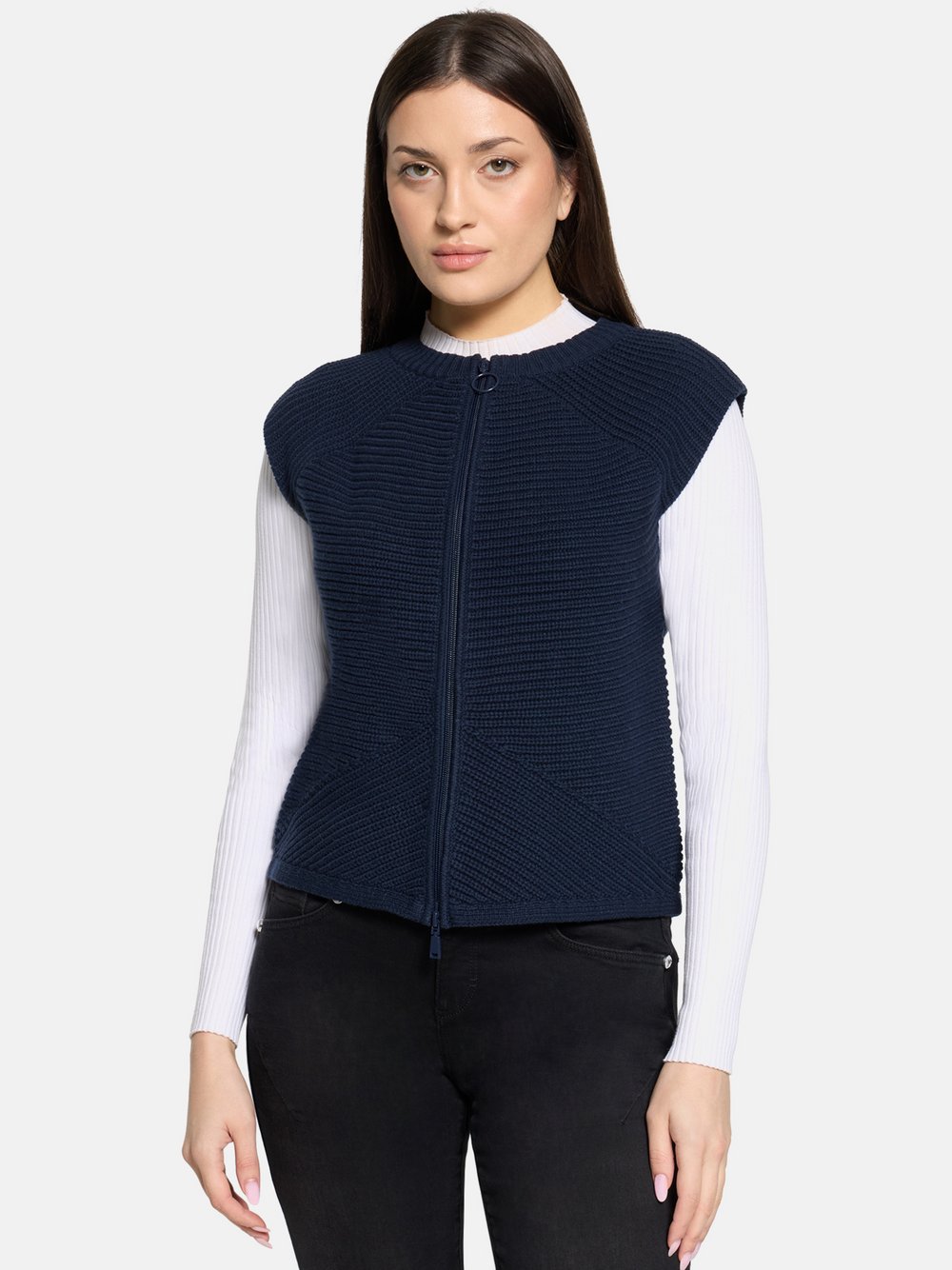 Betty Barclay Grobstrickjacke Damen Baumwolle blau, 42