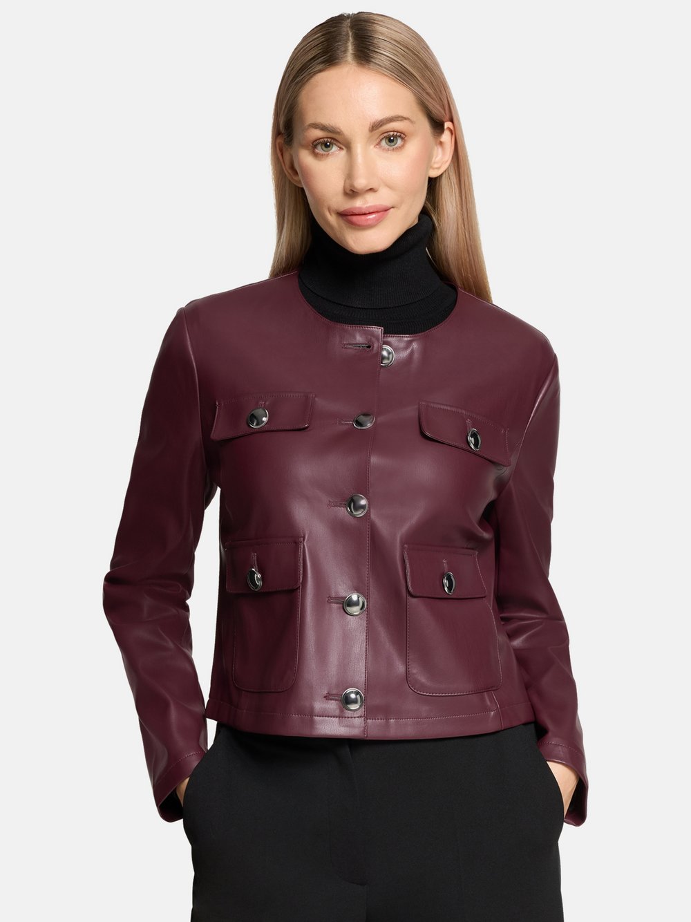 Betty Barclay Kastenjacke Damen Kunstleder rot, 38