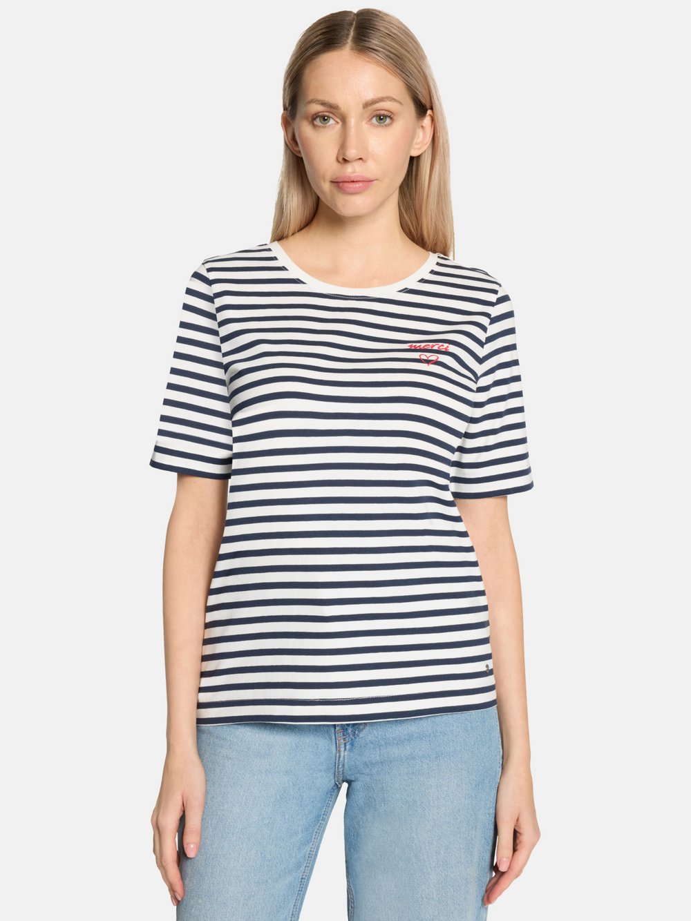 Betty & Co Basic Shirt Damen Baumwolle mehrfarbig gestreift, L