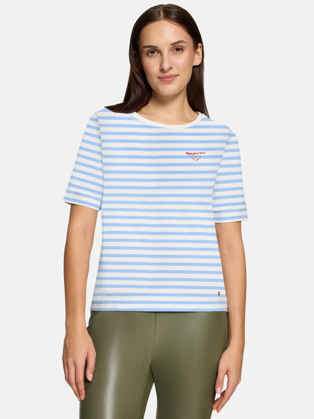 Thumbnail - Betty & Co Basic Shirt Damen Baumwolle mehrfarbig gestreift, XL