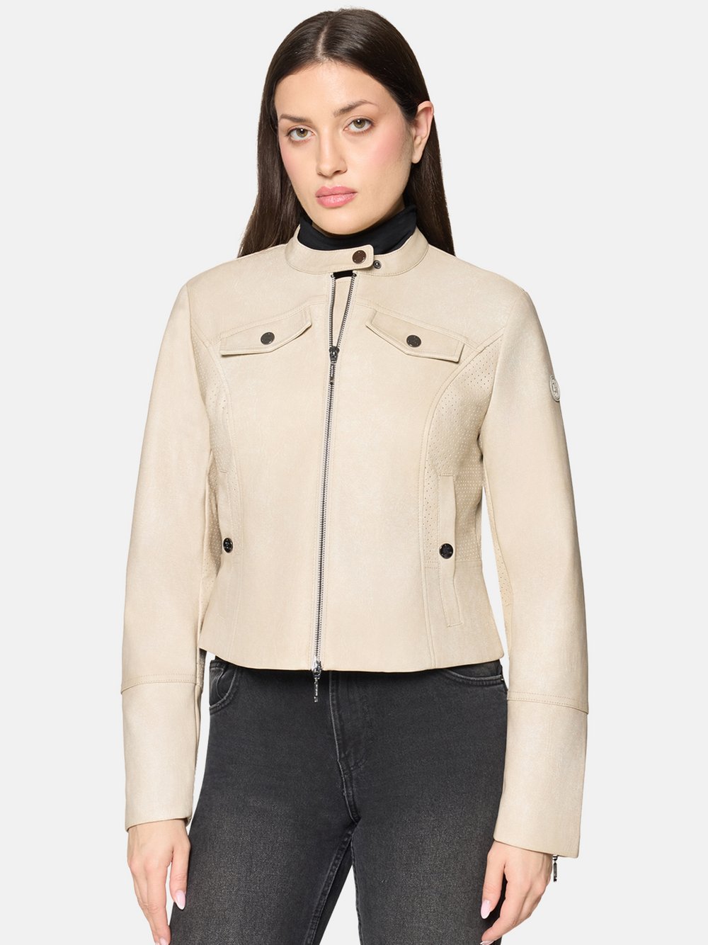 Amber & June Casual-Jacke Damen beige, 42