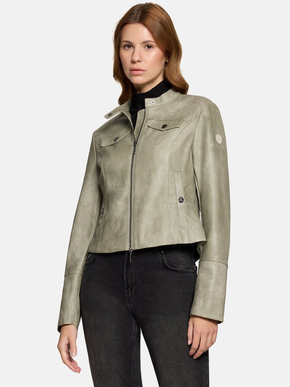 Amber & June Casual-Jacke Damen grün, 34