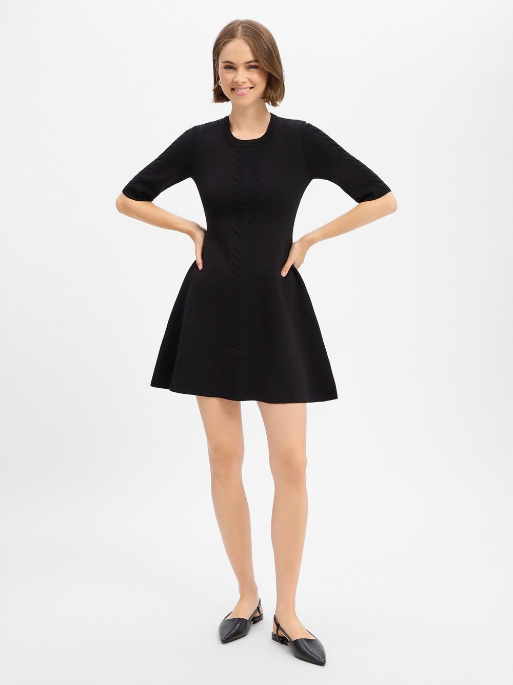 VAN GRAAF Liu Jo Collection Damen Schwarz Strickkleid Feinstrick Groß