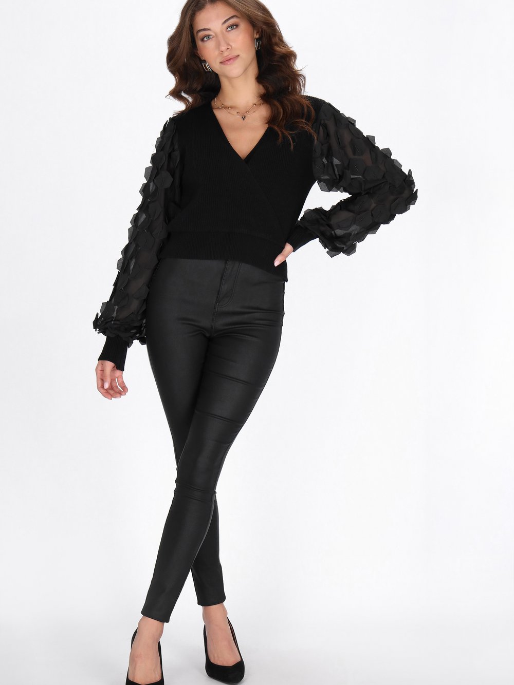 Faina Pullover Damen Viskose schwarz, M/L