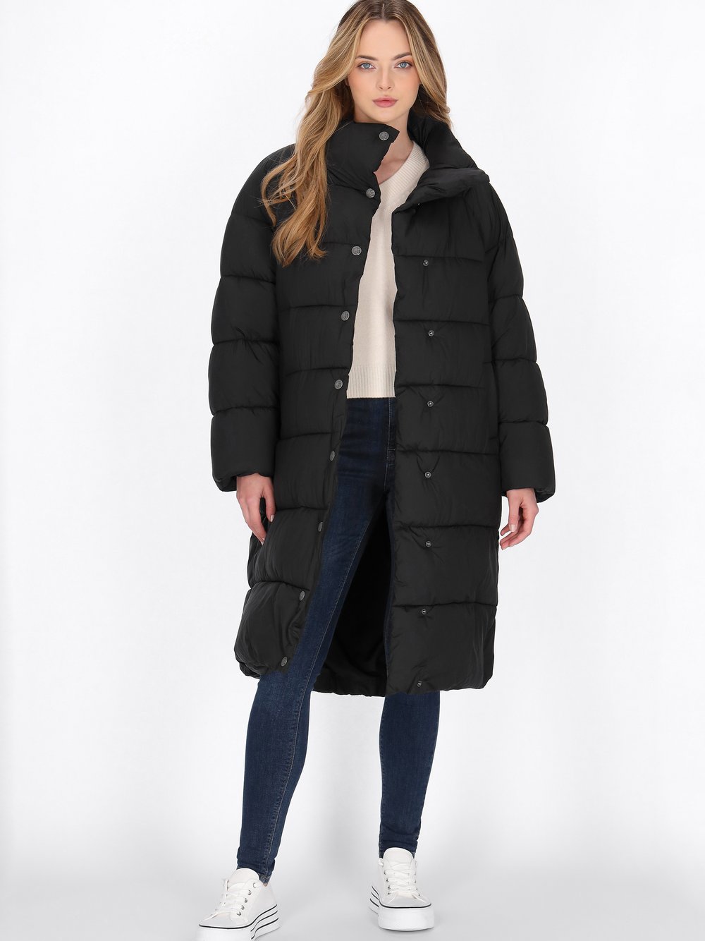 Dreimaster Mantel Damen schwarz, XL