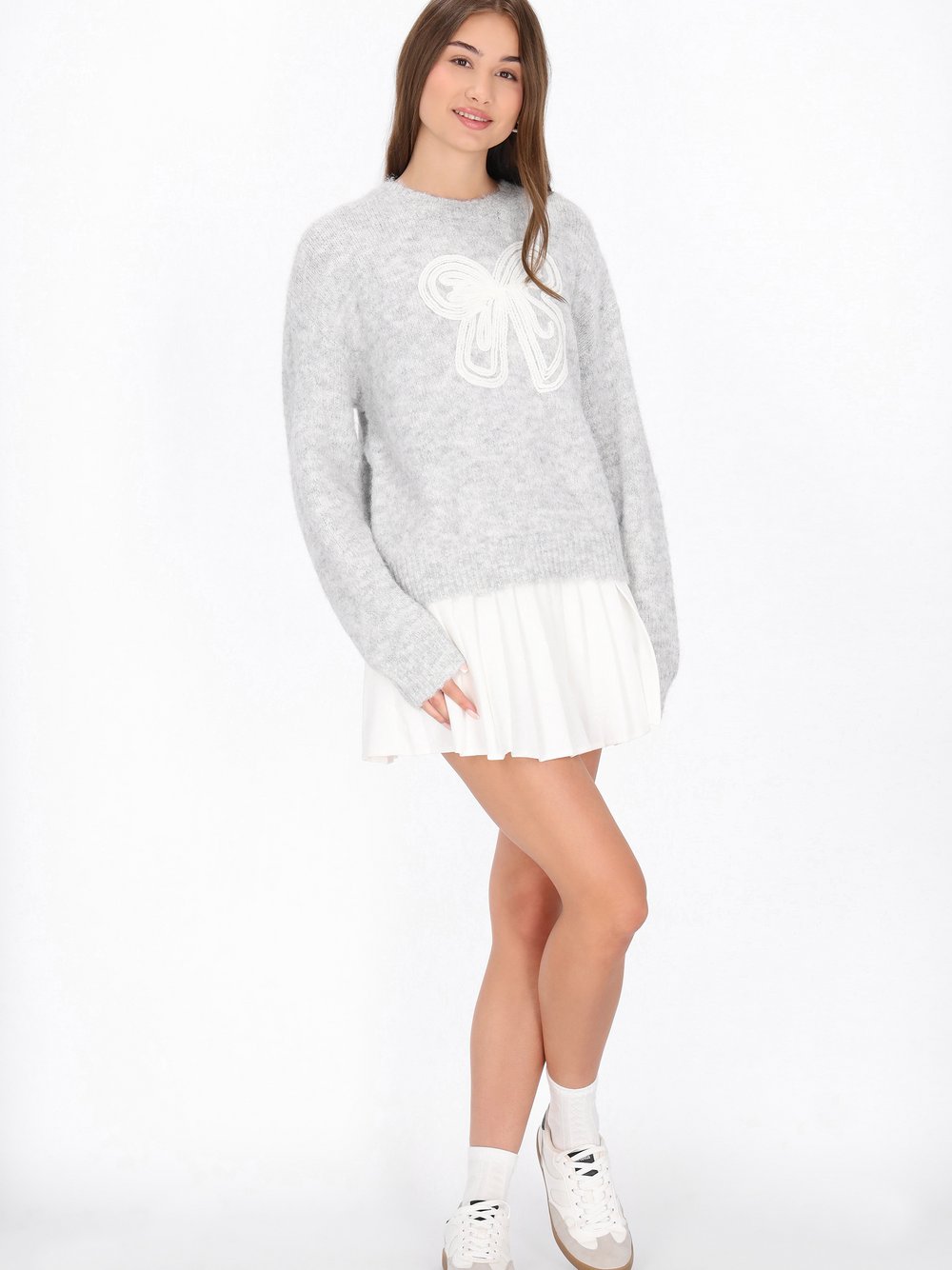 MyMo Pullover Damen grau, M/L