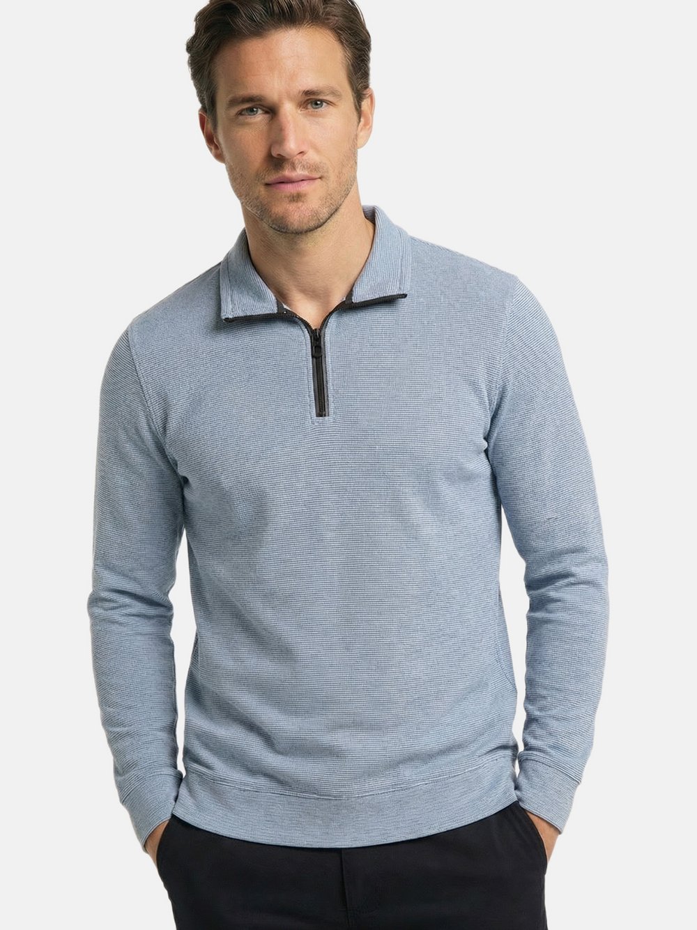 Thumbnail - CASAMODA Sweattroyer Herren Baumwolle blau, 4XL