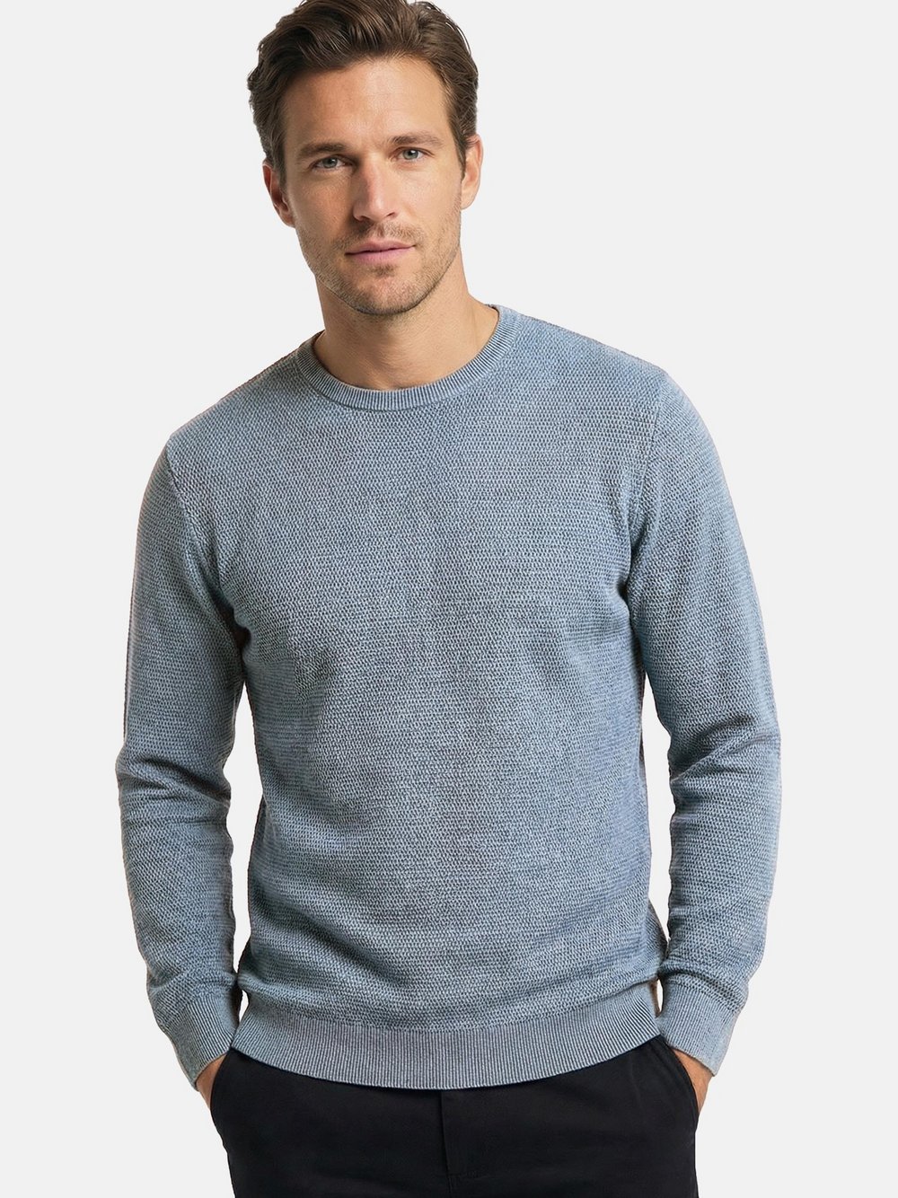 Thumbnail - CASAMODA Pullover Herren Baumwolle blau, XXL