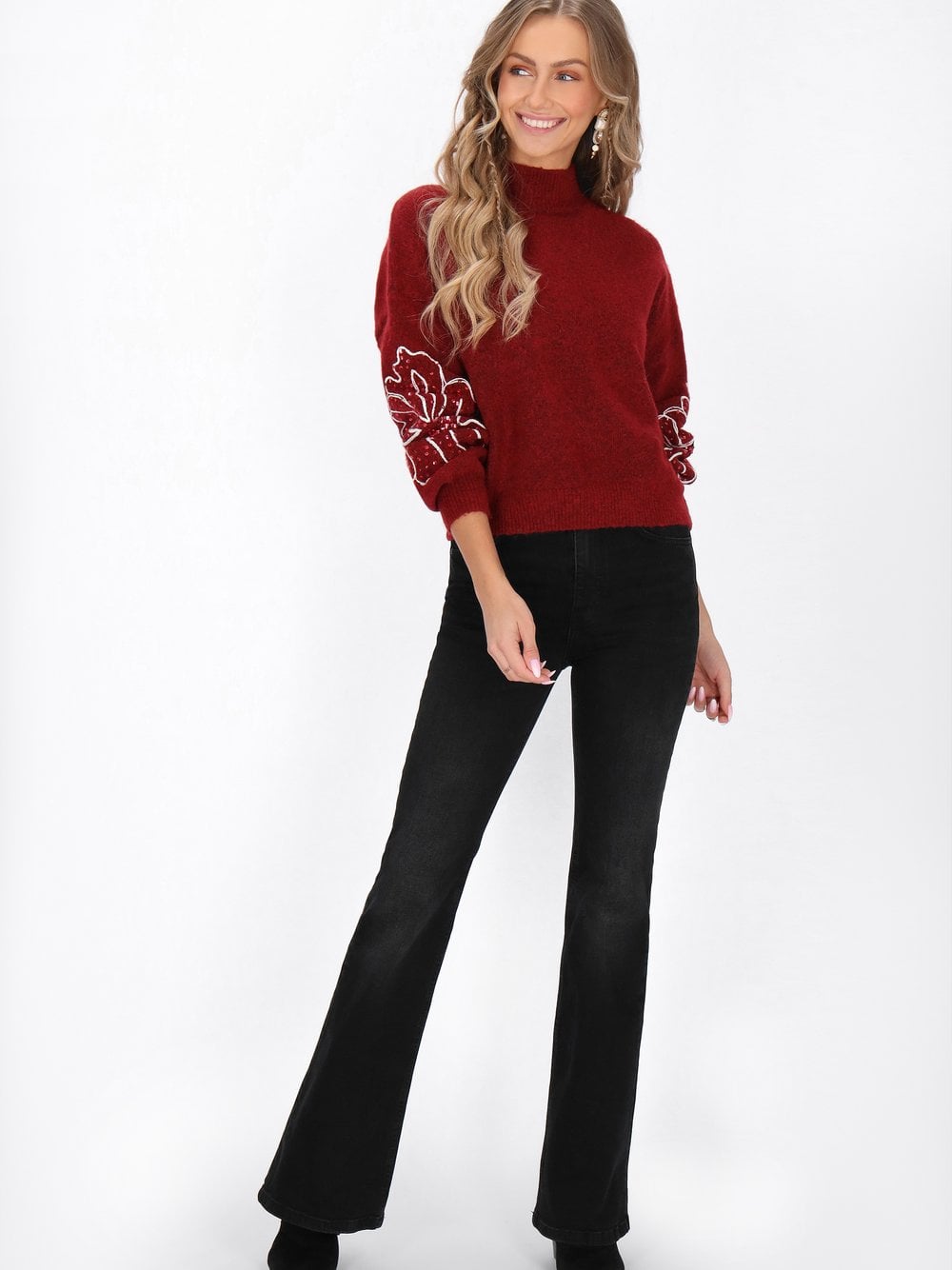 IZIA Pullover Damen rot, XS/S