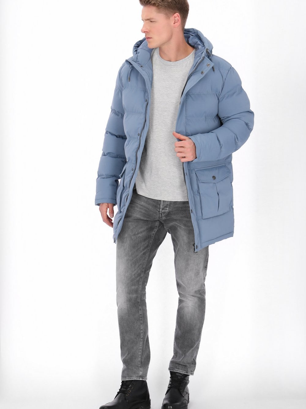 Dreimaster Mantel Herren blau, XL