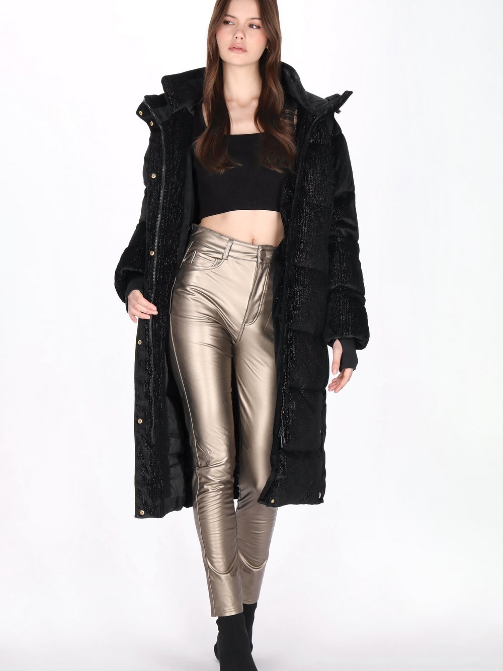 MyMo Mantel Damen schwarz, XL