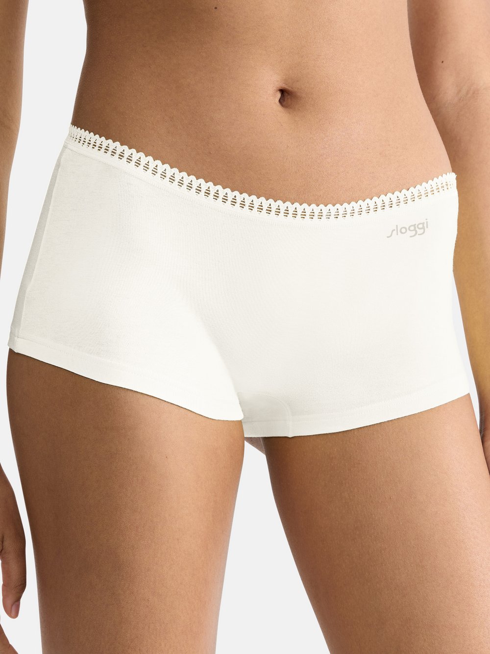 sloggi Short Slip Damen Baumwolle weiß gemustert, XXL