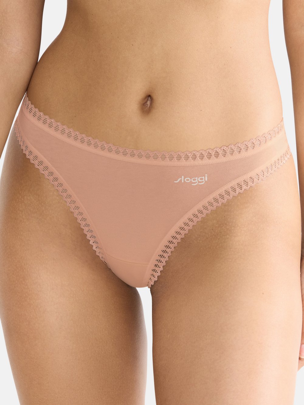 Thumbnail - sloggi String Damen Baumwolle braun gemustert, L