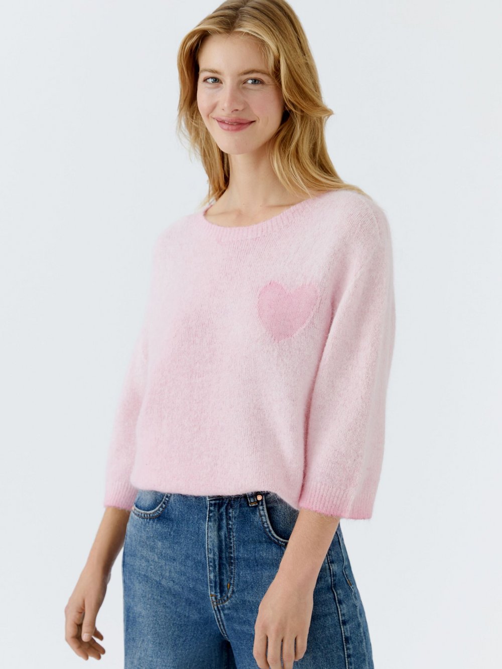Oui Pullover Damen Polyamid pink, 36