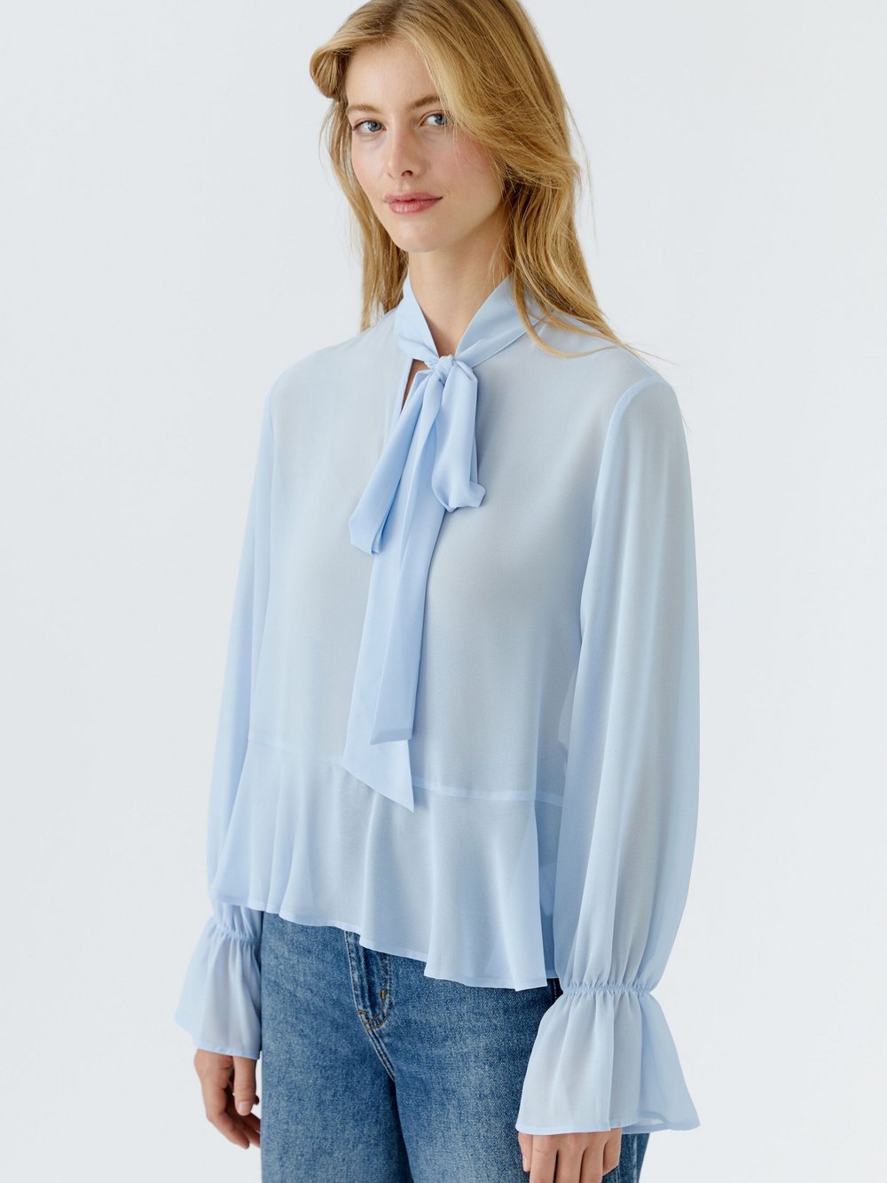 Thumbnail - Oui Bluse Damen blau, 46