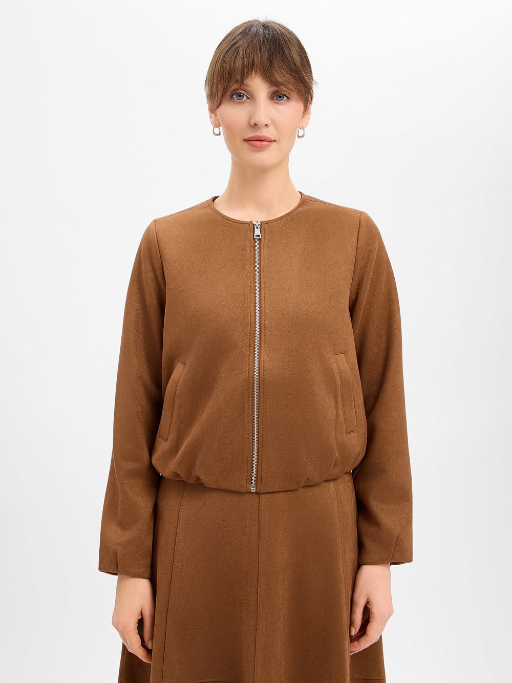 Thumbnail - zero Blouson Damen Kunstleder braun, 38