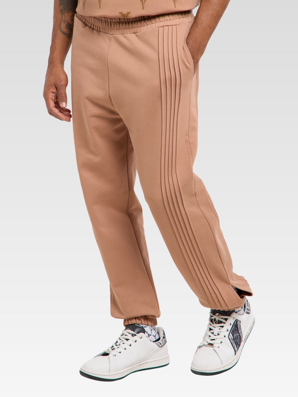 Thumbnail - Carlo Colucci Sweathose  Herren Baumwolle braun, XXL