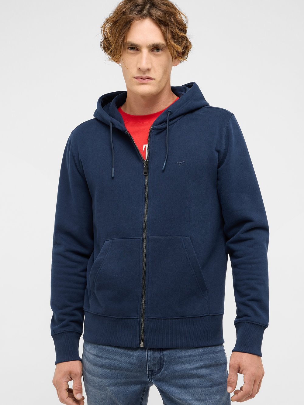 Thumbnail - Mustang Sweatjacke Herren Baumwolle blau, L