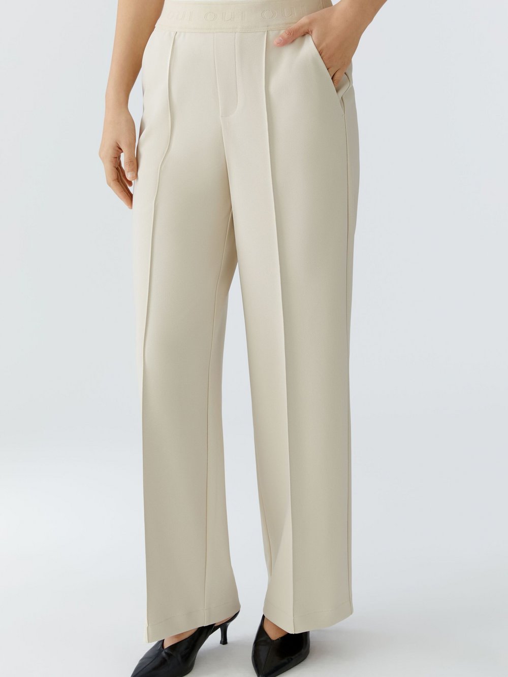 Thumbnail - Oui Hose Damen beige, 36