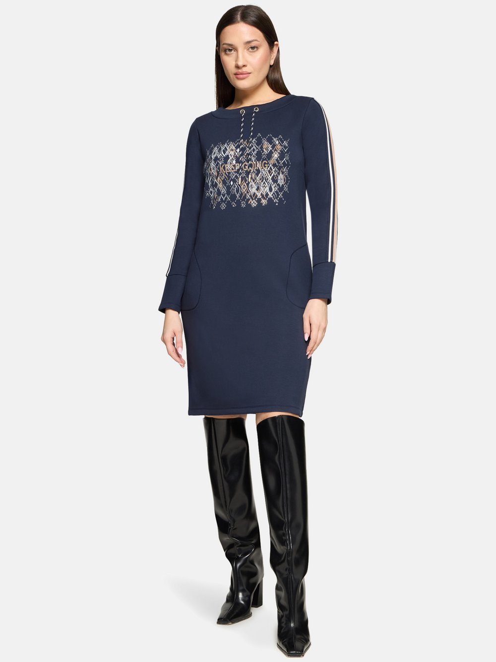 Betty Barclay Jerseykleid Damen Viskose blau, 48