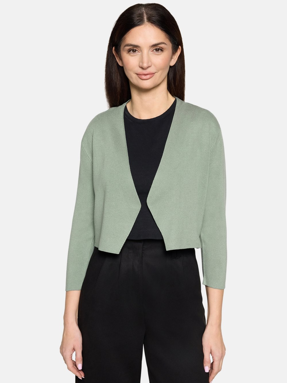 Betty & Co Feinstrickjacke Damen Viskose grün, 38