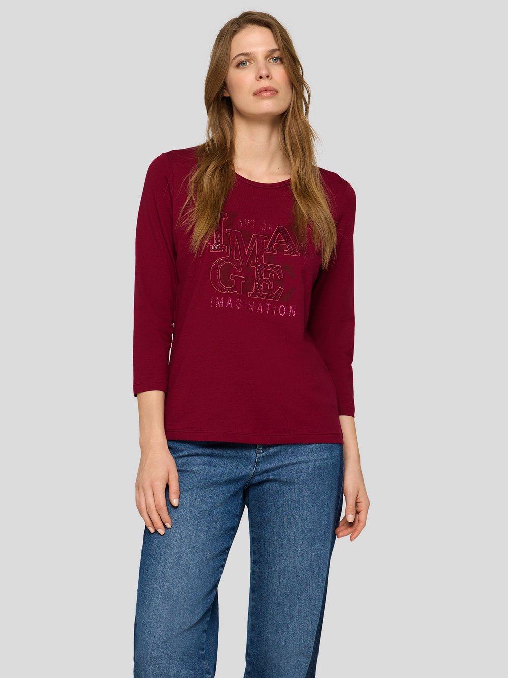 RABE T-Shirt Damen Baumwolle rot, 42