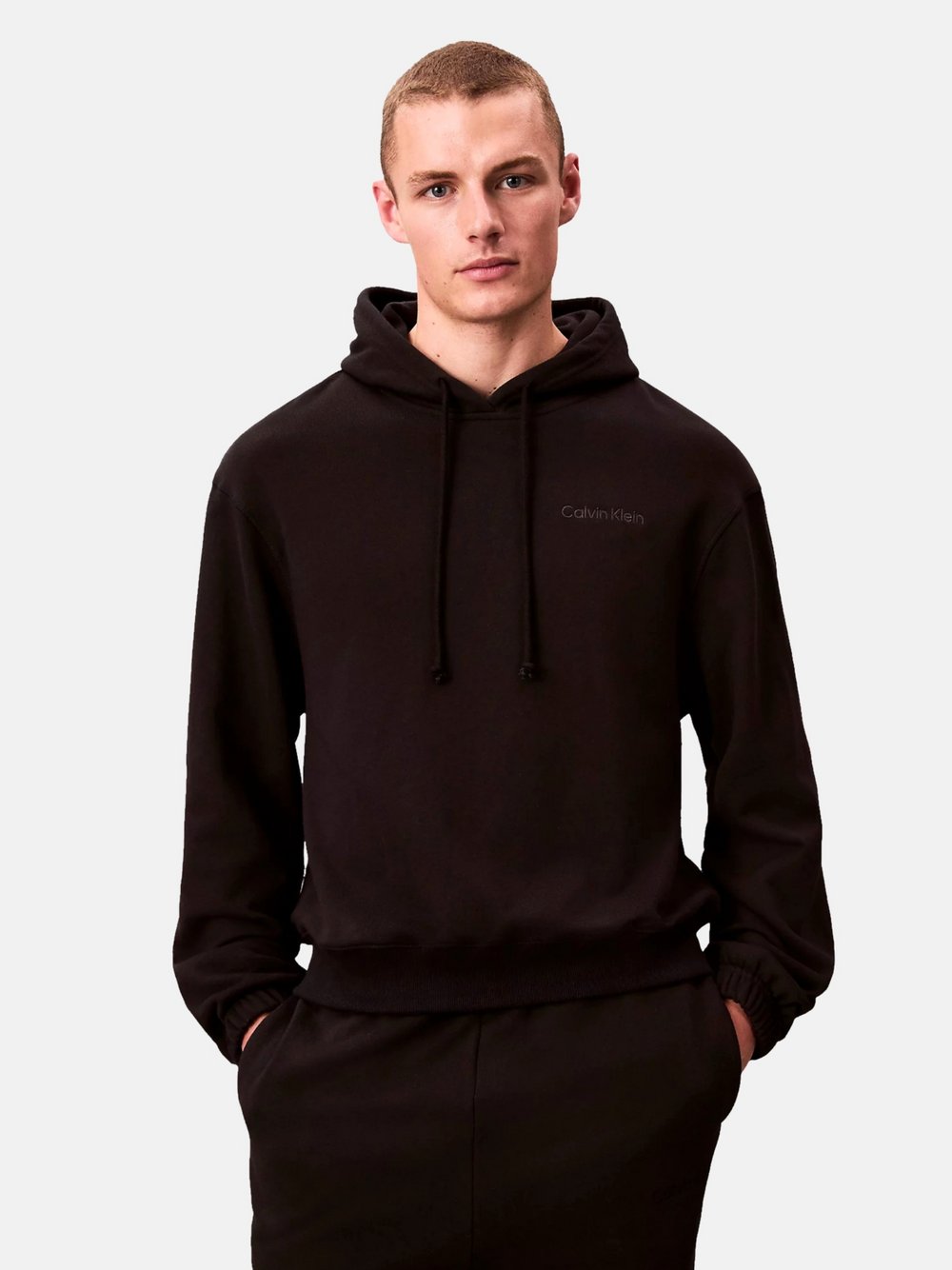 Calvin Klein Kapuzenpullover Herren Baumwolle schwarz, M