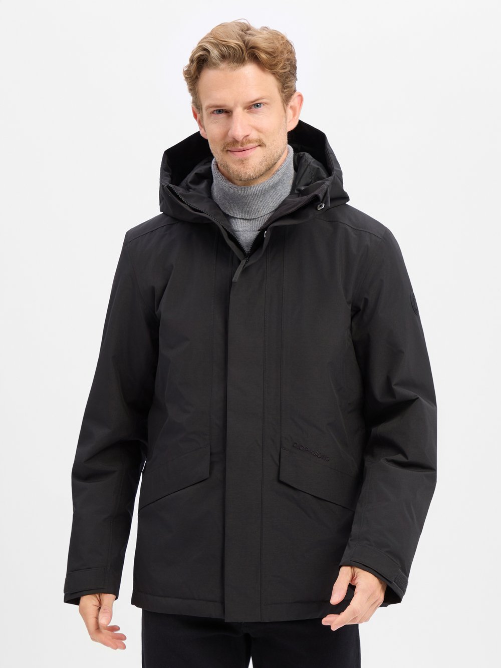 VAN GRAAF Didriksons Herren Schwarz Funktionsjacke Extra Groß