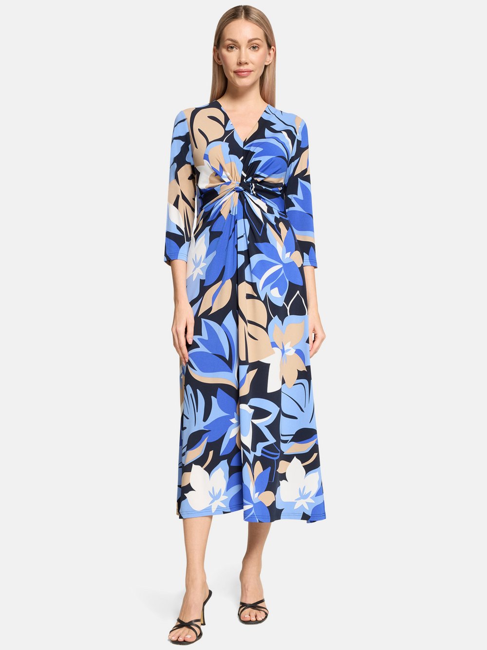 Betty Barclay Midikleid Damen blau gemustert, 46